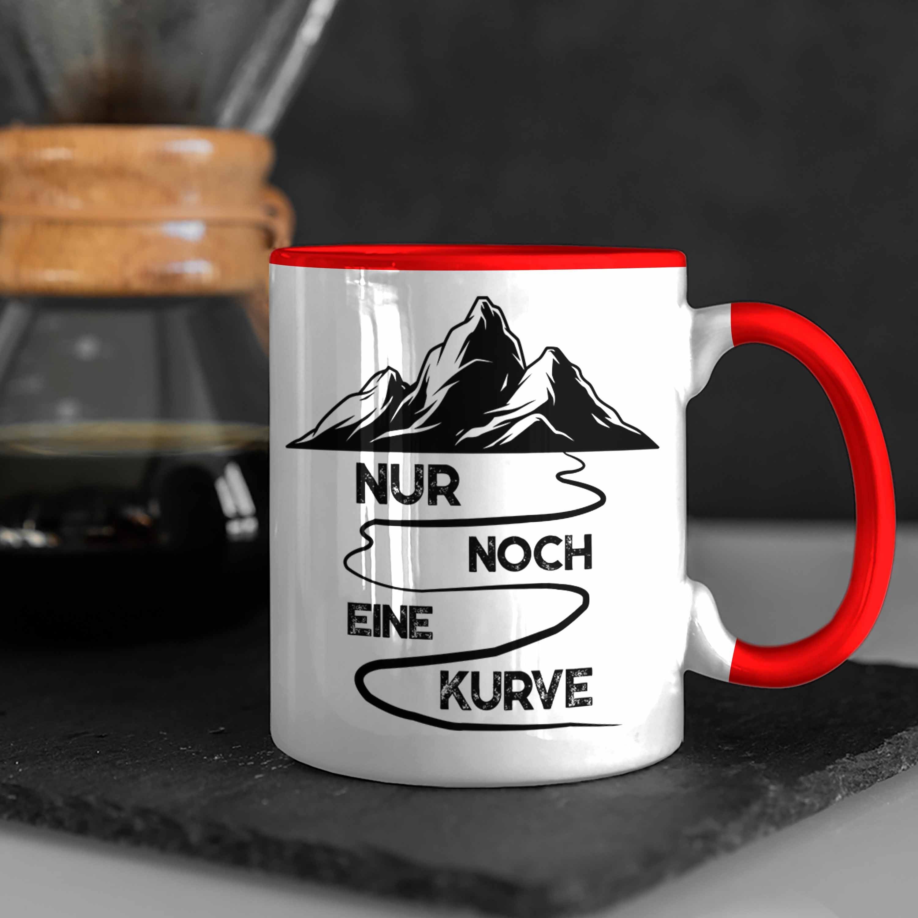 Eine Rot Geschenkidee Geschenk Berge Wandern Noch Trendation Kurve Alpen Tasse - Wanderer Trendation Geschenke Tasse Nur