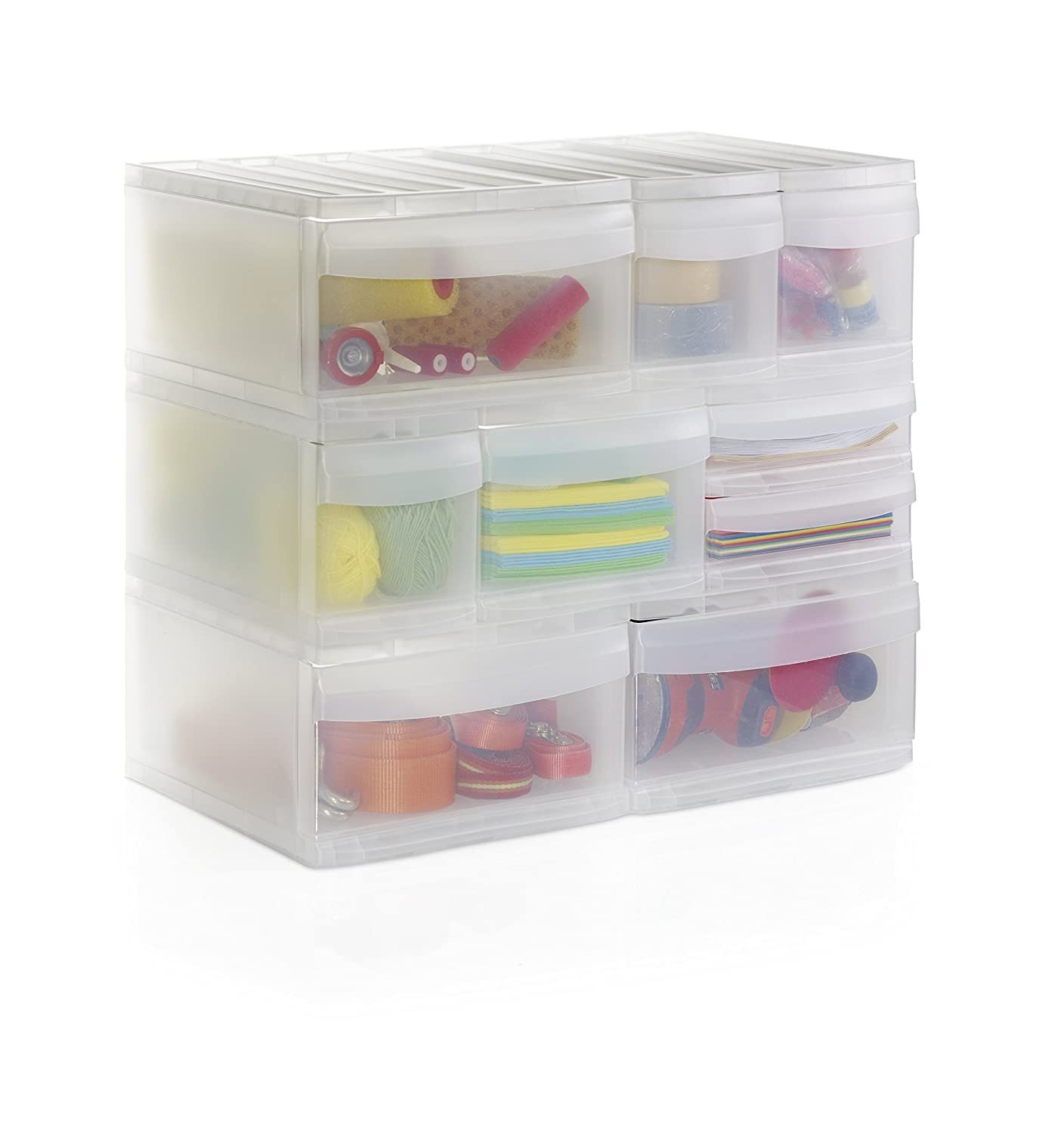 ROTHO Schubladenbox Stapelbare Schublade 10l mit Gummifüsschen