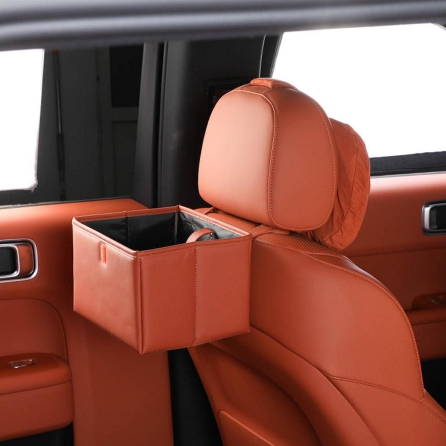LuxusKollektion Mülleimer Auto Mülleimer Auslaufsicher Faltbar Müllbeutel LKW SUV Orange