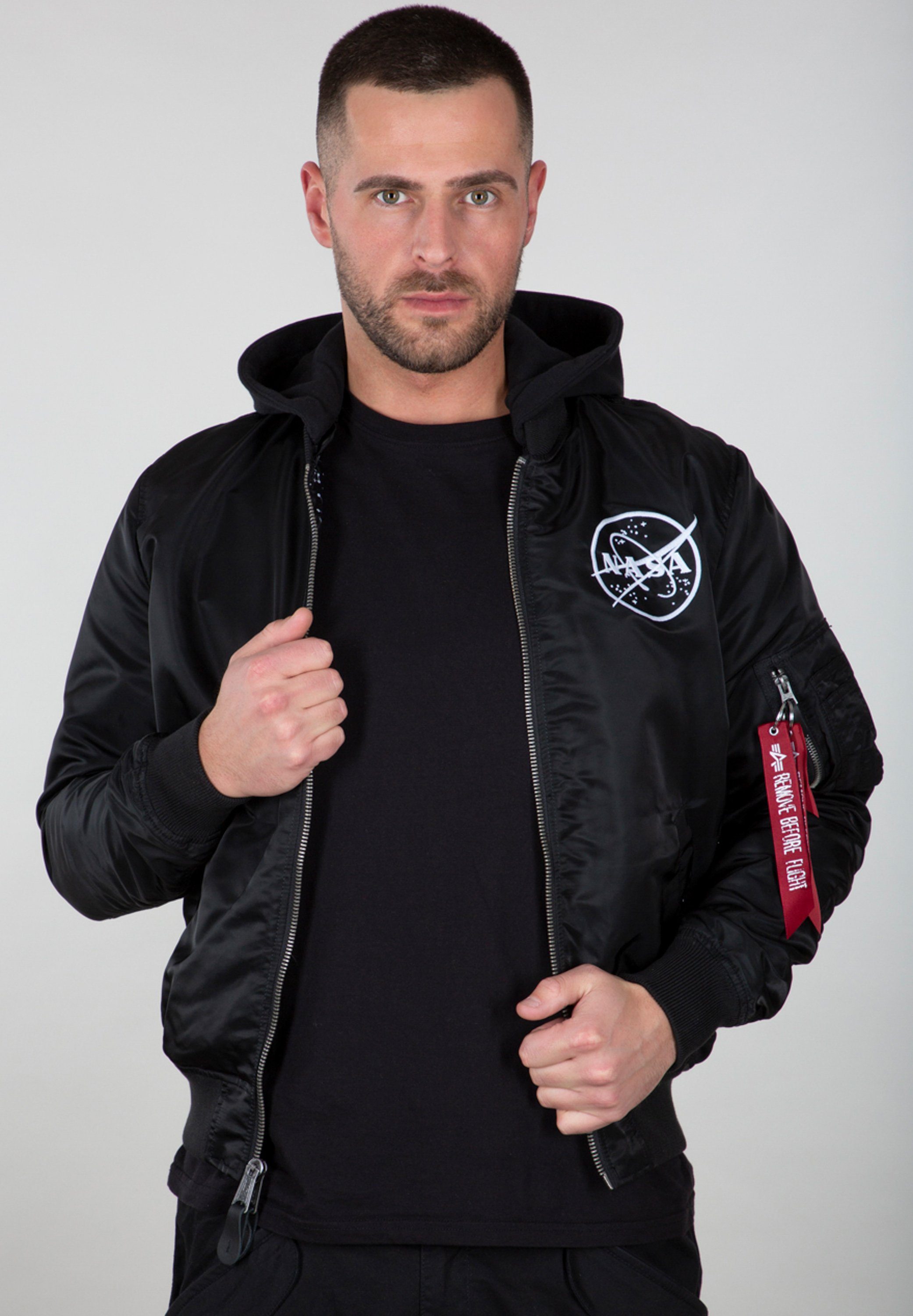 Alpha Industries Bomberjacke MA-1 LW HD NASA Glow Rev.