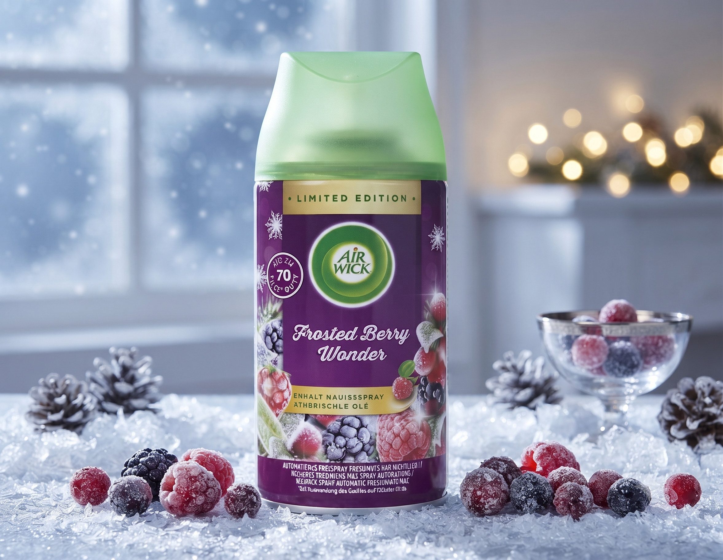 Air Wick Raumduft Lufterfrischer Freshmatic Frosted Berry Wonder Nachfüllpack, - 250 ml