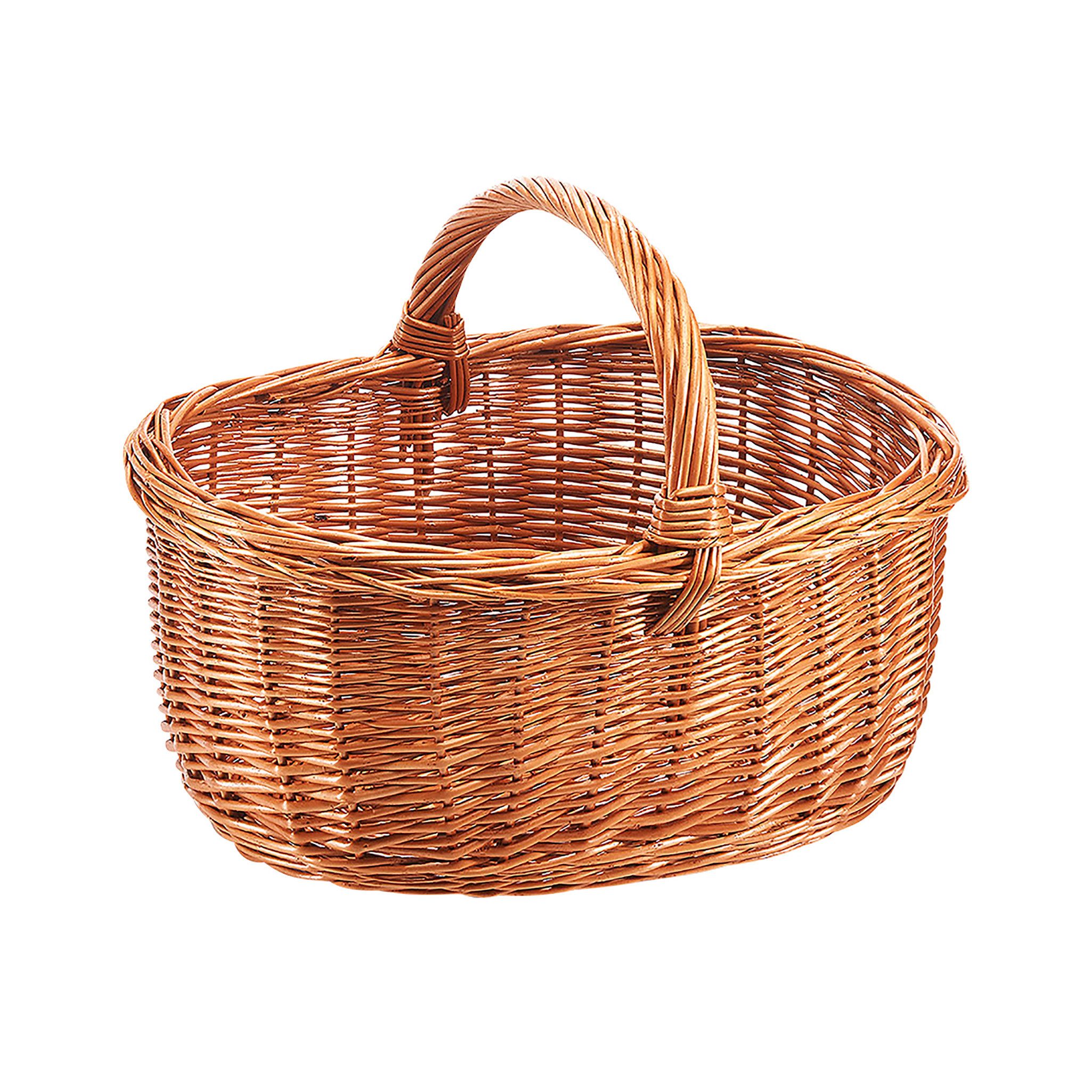Kobolo Einkaufskorb Henkelkorb Korb aus gekochter Weide geflochten, 20 l günstig online kaufen