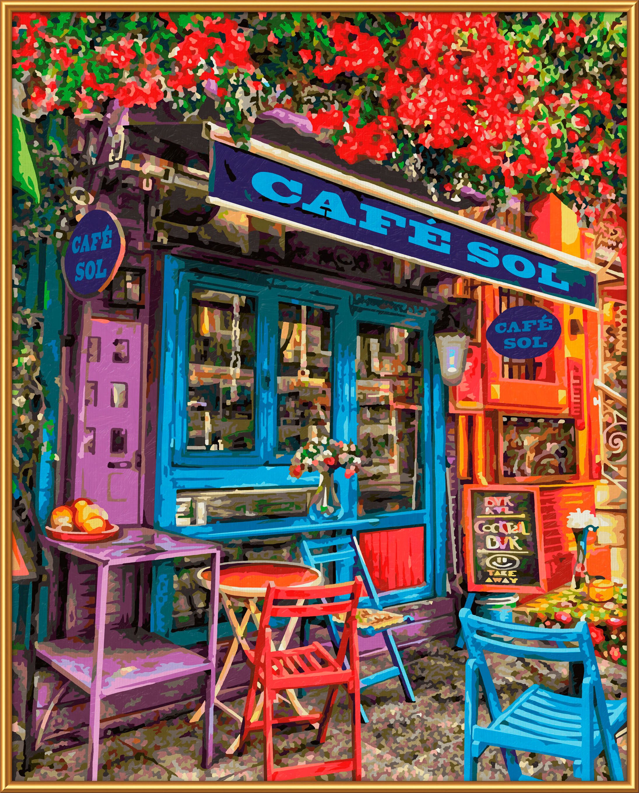 Schipper Malen nach Zahlen Meisterklasse Premium - Buntes Café, Made in Germany