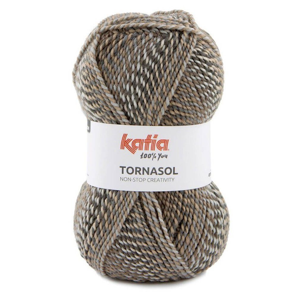 Katia Tornasol Wolle zum Stricken und Häkeln mit Farbverlauf Häkelwolle, 190,00 m (100g Strickgarn, Strickwolle, Handstrickgarn, Farbverlaufswolle, Winterwolle, Mützenwolle), buntes, dickes Farbverlaufsgarn