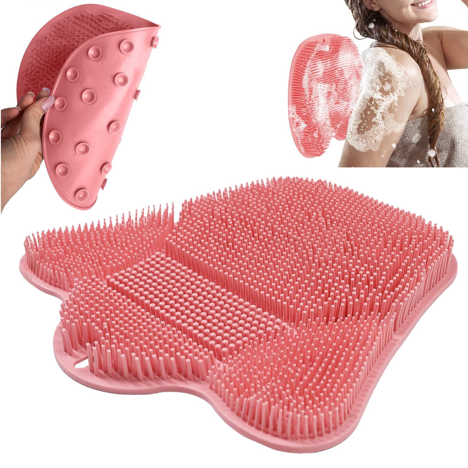 MOPUEA Badebürste Fußwaschbürste Duschmatte starke Adsorption Massage+Peeling Reinigung