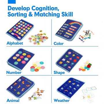 DTC GmbH Lernspielzeug Busy Board für Kleinkinder 5-Schichten, Activity Board Montessori Spielzeug Baby ab 3 4 Jahre Mädchen Junge