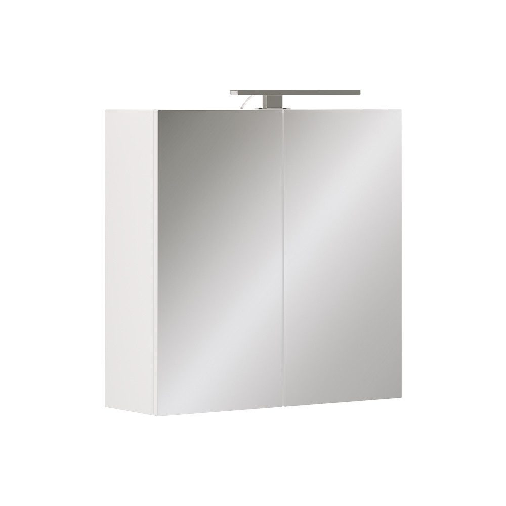 Vicco Badezimmerspiegelschrank Lavio, Weiß, 60 x 60 cm mit LED-Beleuchtung günstig online kaufen