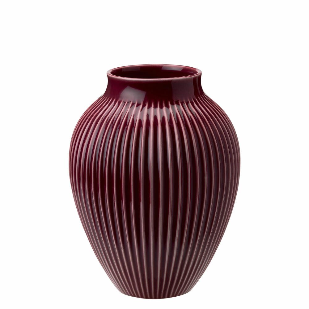 Knabstrup Dekovase Ripple, Berry, 20 cm