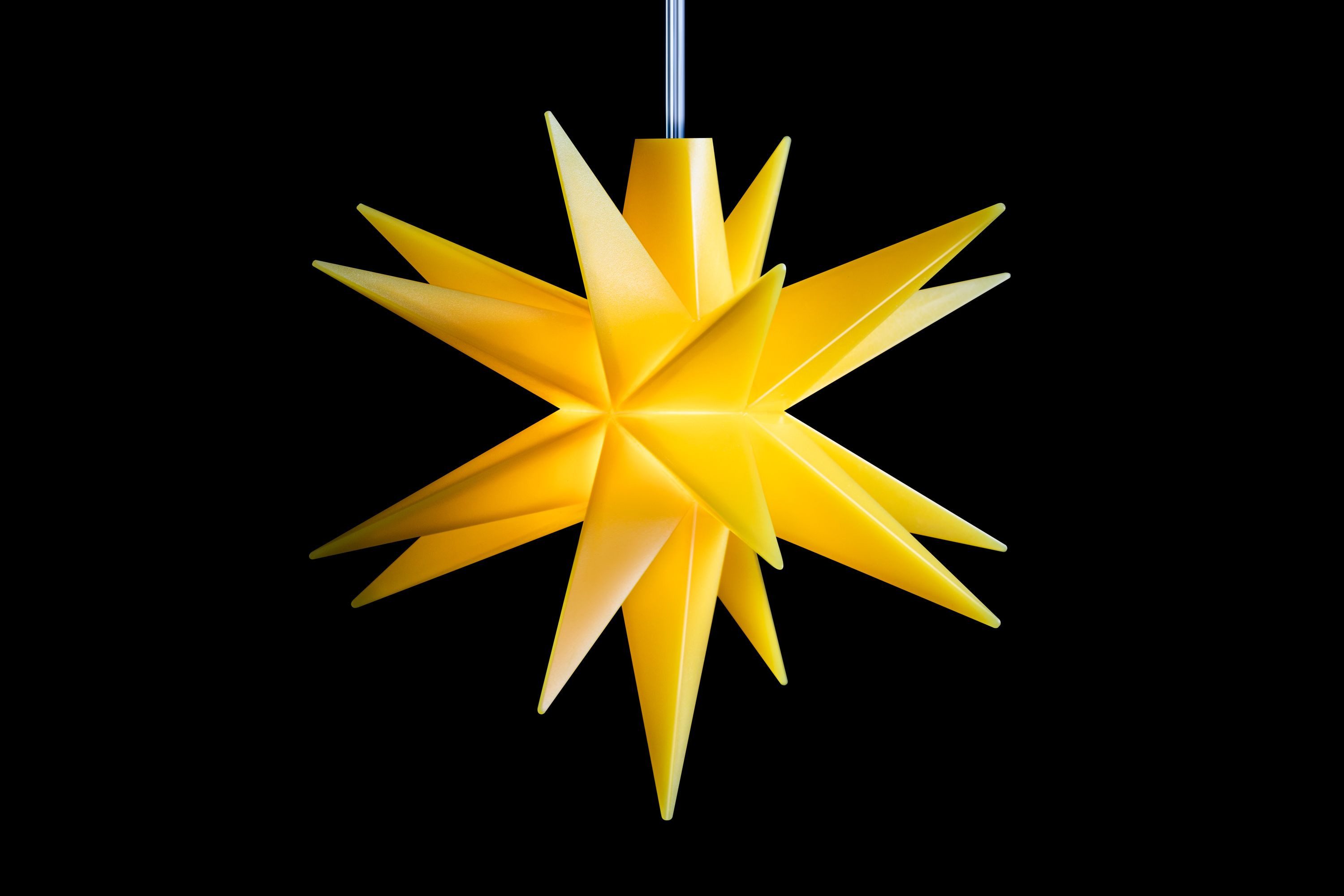 STERNTALER Dekostern DT7740-defekt, Dekostern Weihnachtsstern Baby-Stern 18-Zacker Gelb 8cm Inne