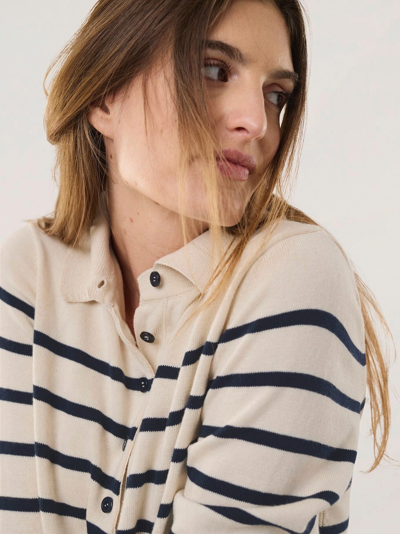 Walbusch Polokragenpullover Damen Polokragenpullover mit Seide Langarm Baumwoll-Seiden-Mix, pflegeleicht, atmungsaktiv, feiner Glanz