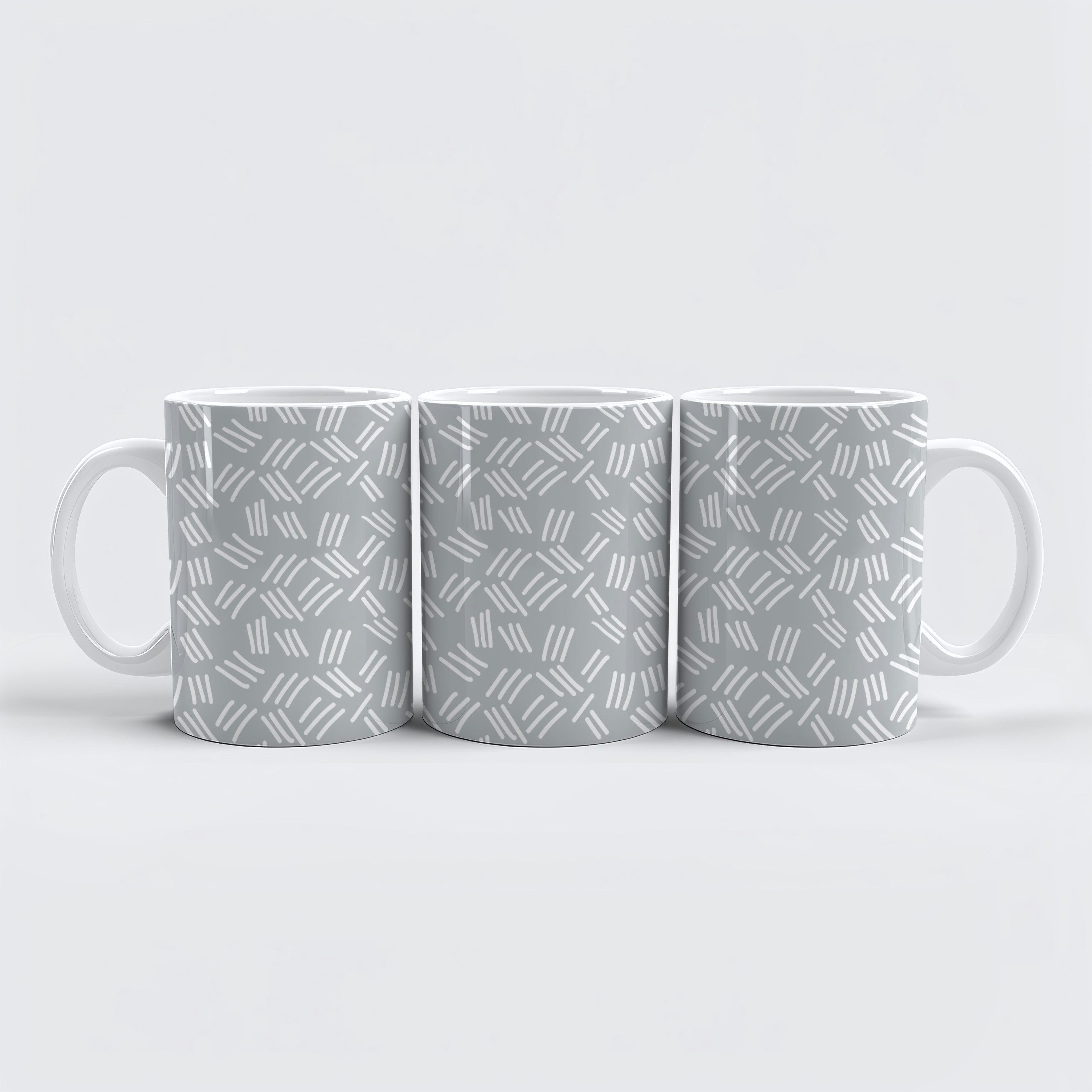 raxxa Tasse "Líneas en juego de equilibrio sobre gris claro", 1-tlg., Keramik