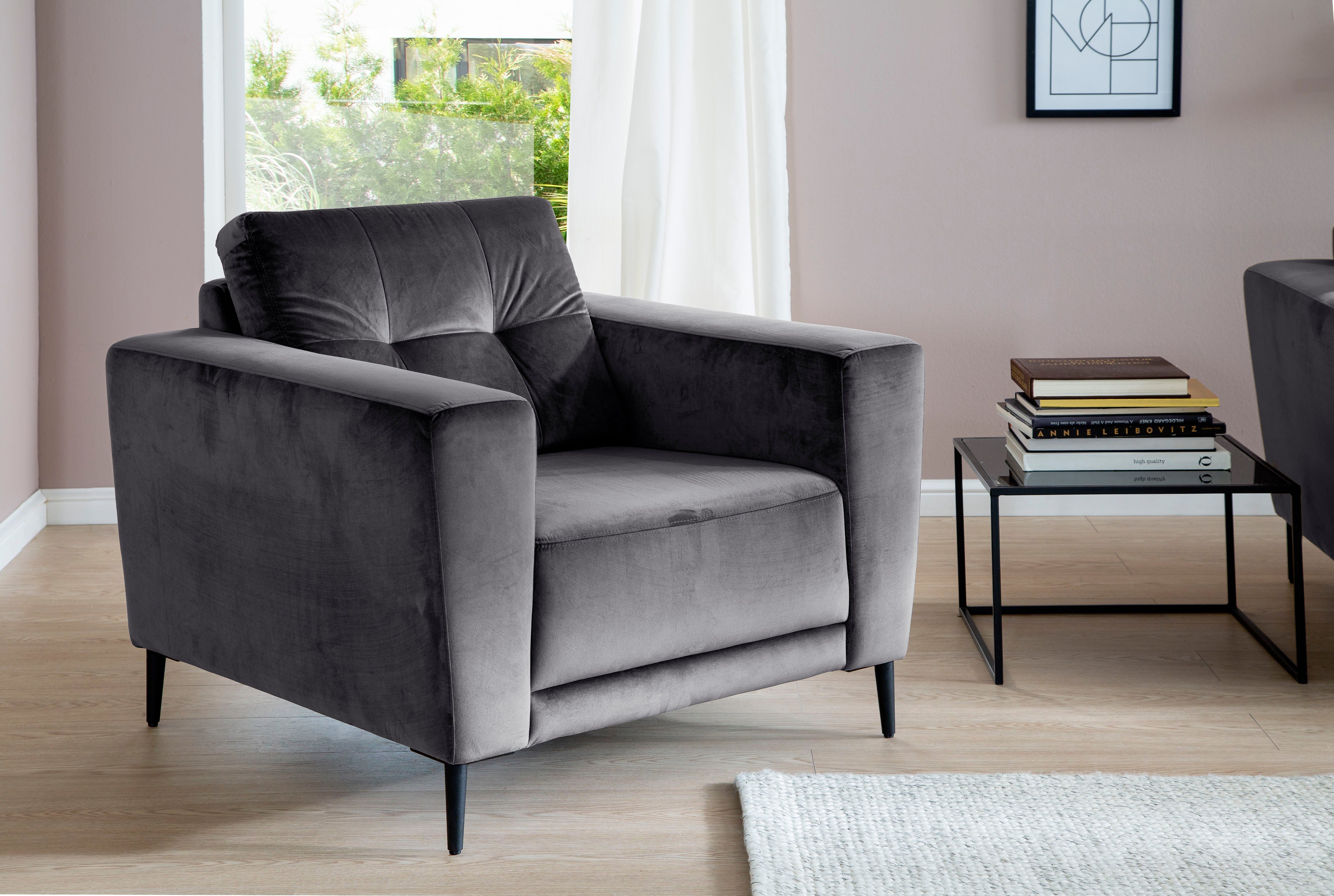 Trends by HG Sessel Barcelona, mit Metallfuss, frei im Raum stellbar