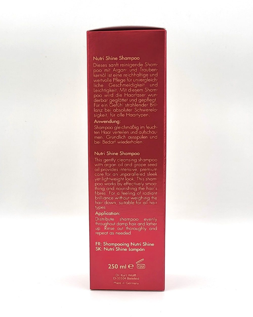 ALCINA Haarshampoo ALCINA Nutri Shine Shampoo (250 ml) glättet und pflegt das Haar, Packung, Seidiges Haargefühl, leichteres Kämmen, luxuriöser Duft