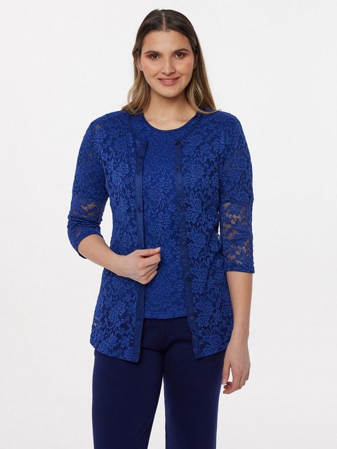 PUNTO & FILO 2-in-1-Strickjacke Cardigan & Shirt koerpernah (2-tlg., 2er Pa günstig online kaufen