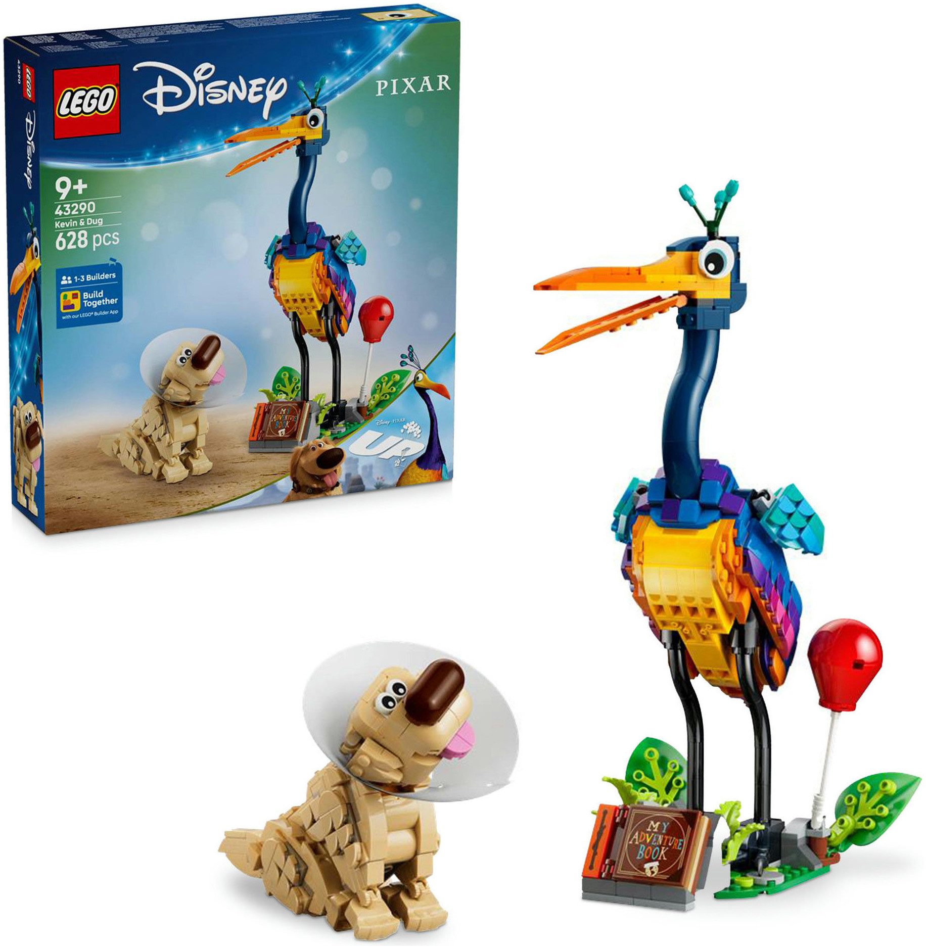 LEGO® Kevin und Dug (43290), LEGO Disney Pixar Konstruktionsspielsteine, (628 St)
