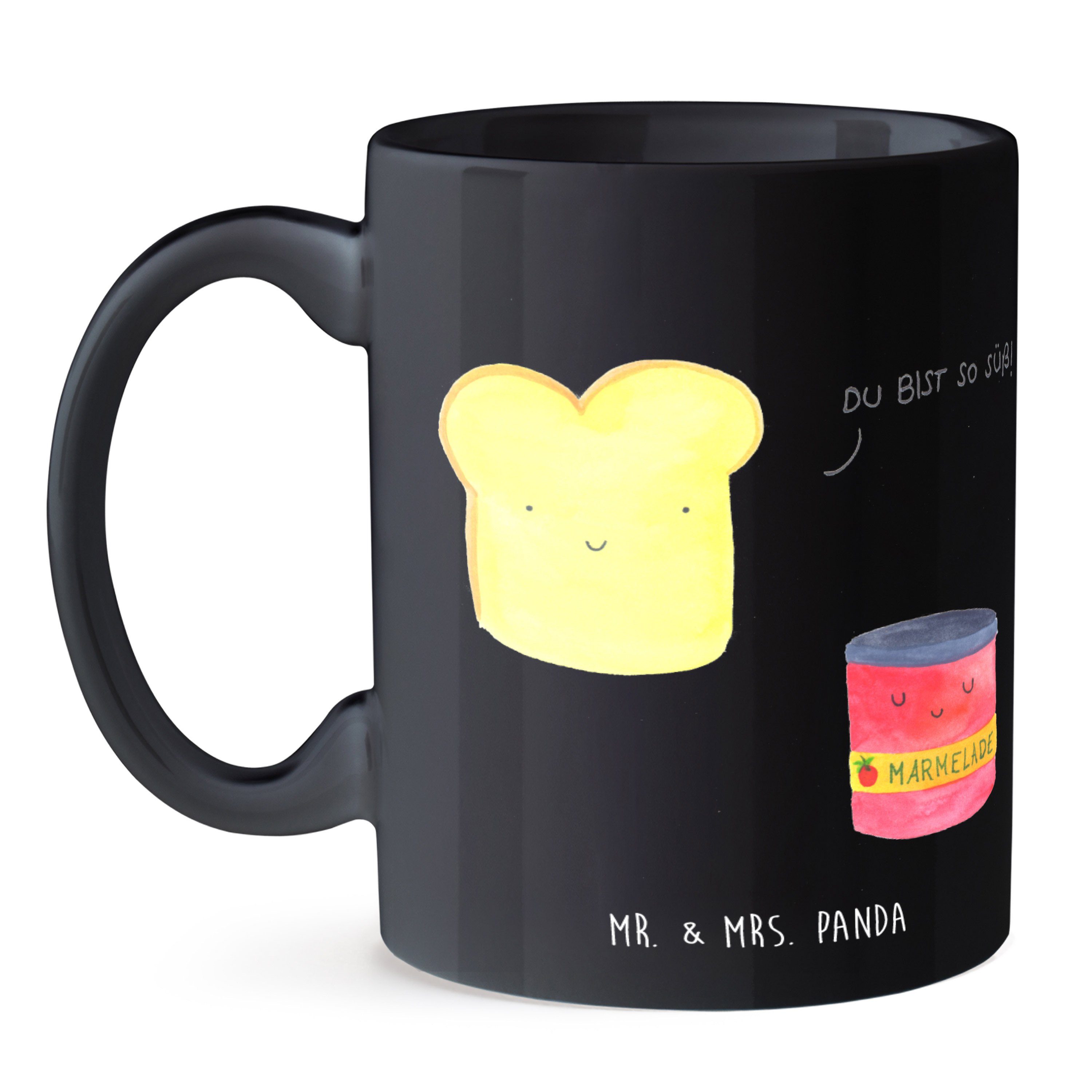 - Schwarz Tasse Panda Schwarz Geschenk, Kaffeetasse, Kaffeebecher, Ta, Toast Mr. Marmelade Keramik & - Mrs. &