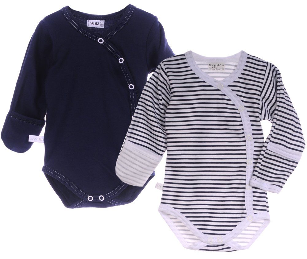 Bortini La 2er mit Baby Body Pack Kratzschutz Body Wickelbodys Wickelbody