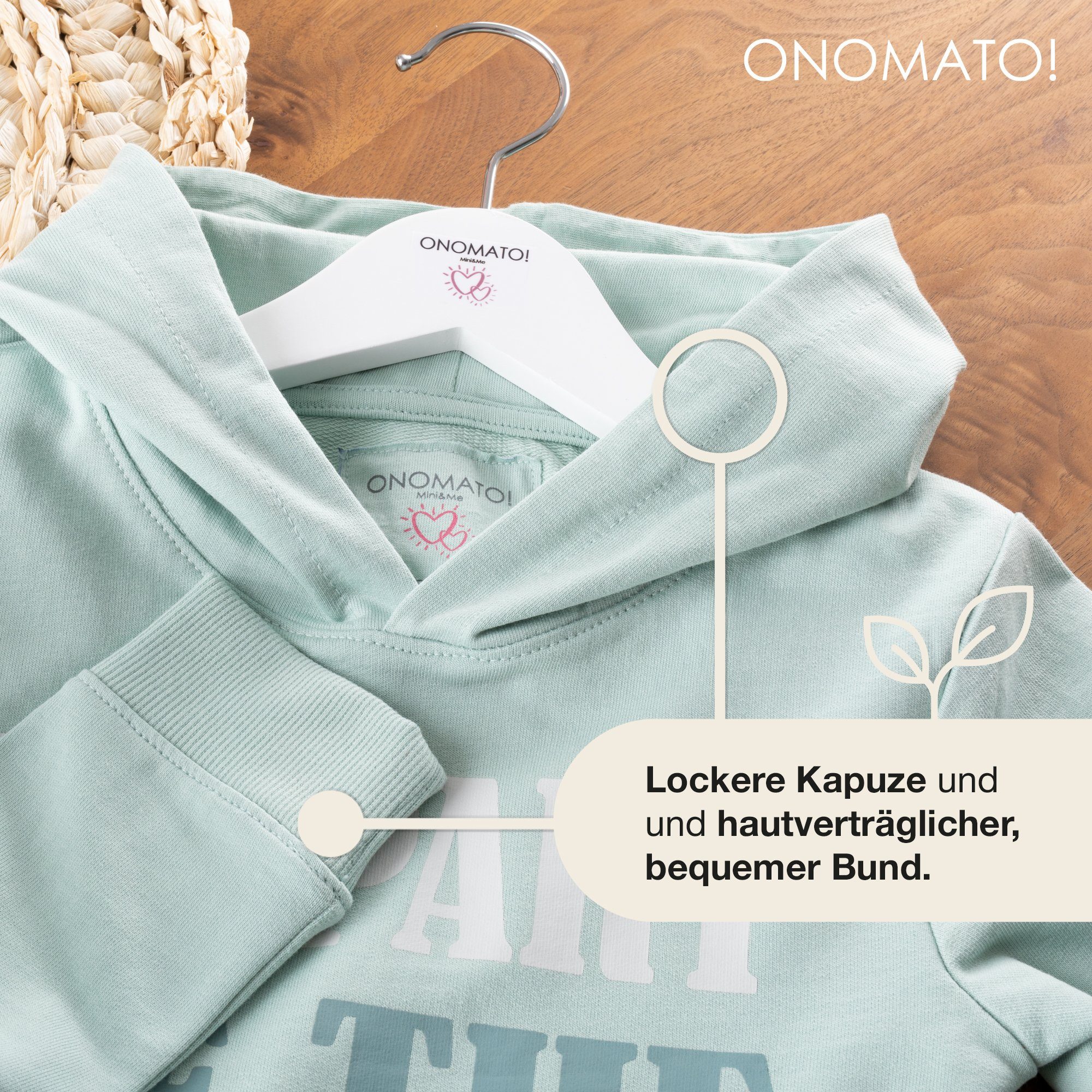 ONOMATO! Hoodie Mädchen to Sweater mit Cradle Cradle Grün Pullover Kapuze Kapuzen
