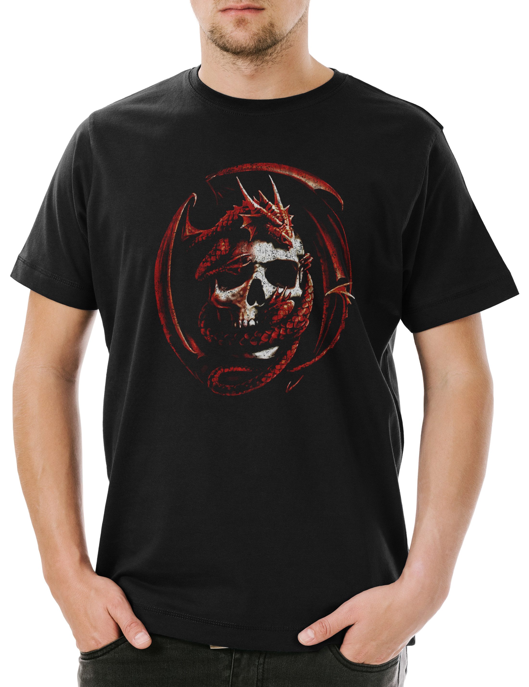 Urban Backwoods Print-Shirt Skull & Dragon günstig online kaufen