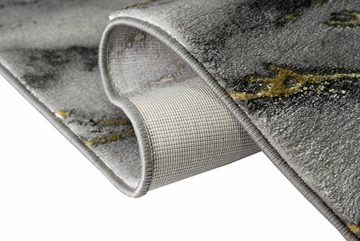 Teppich Teppich Wohnzimmer Teppich Marmor Optik in creme grau gold, Teppich-Traum, rechteckig, Höhe: 12 mm
