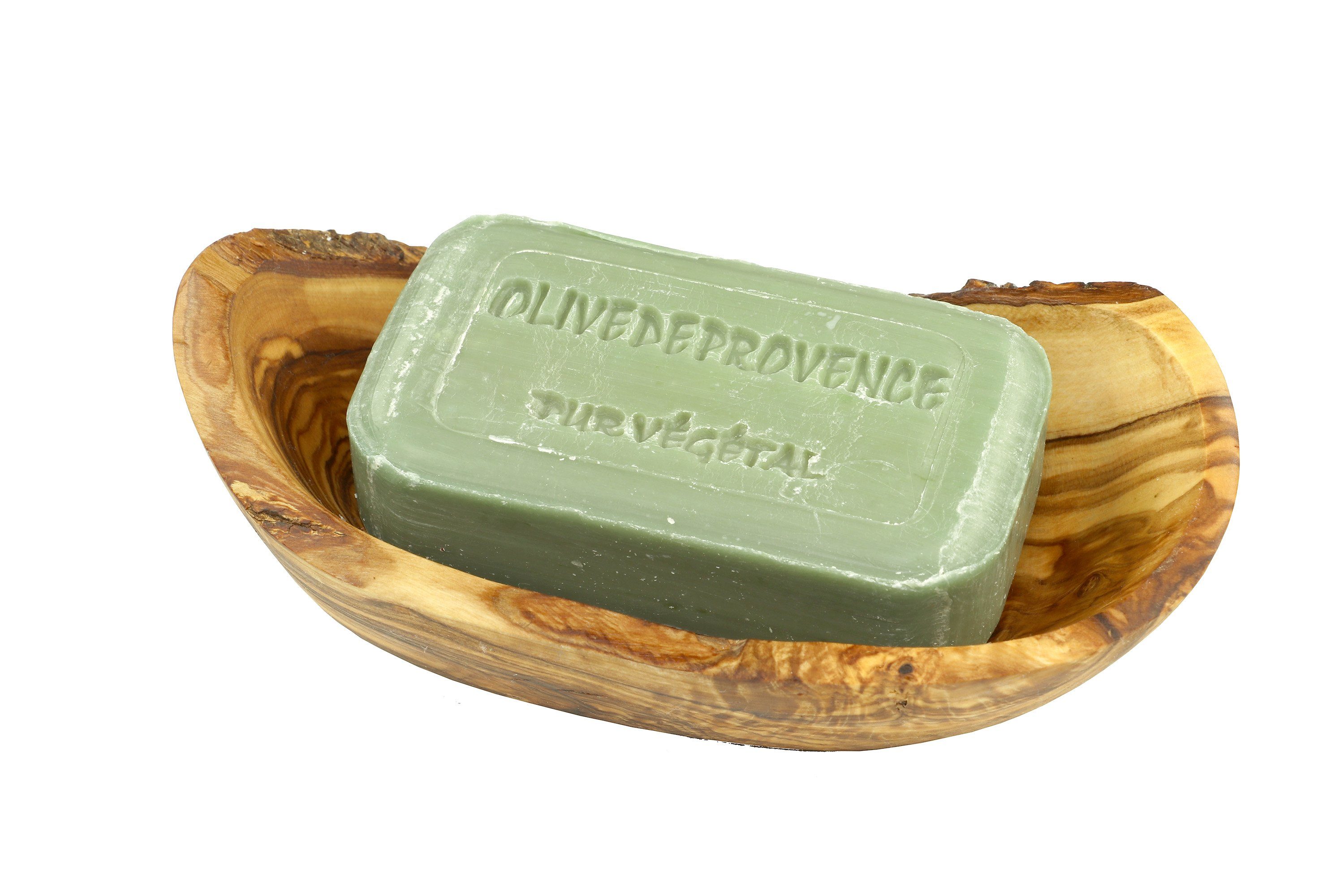 Olivenholz-erleben Seifenschale oval rustikal aus Olivenholz, in 2 Größen verfügbar, Breite: 10 cm, aus Olivenholz, 1-St., Natürlich schön – ein Blickfang mit mediterranem Charakter