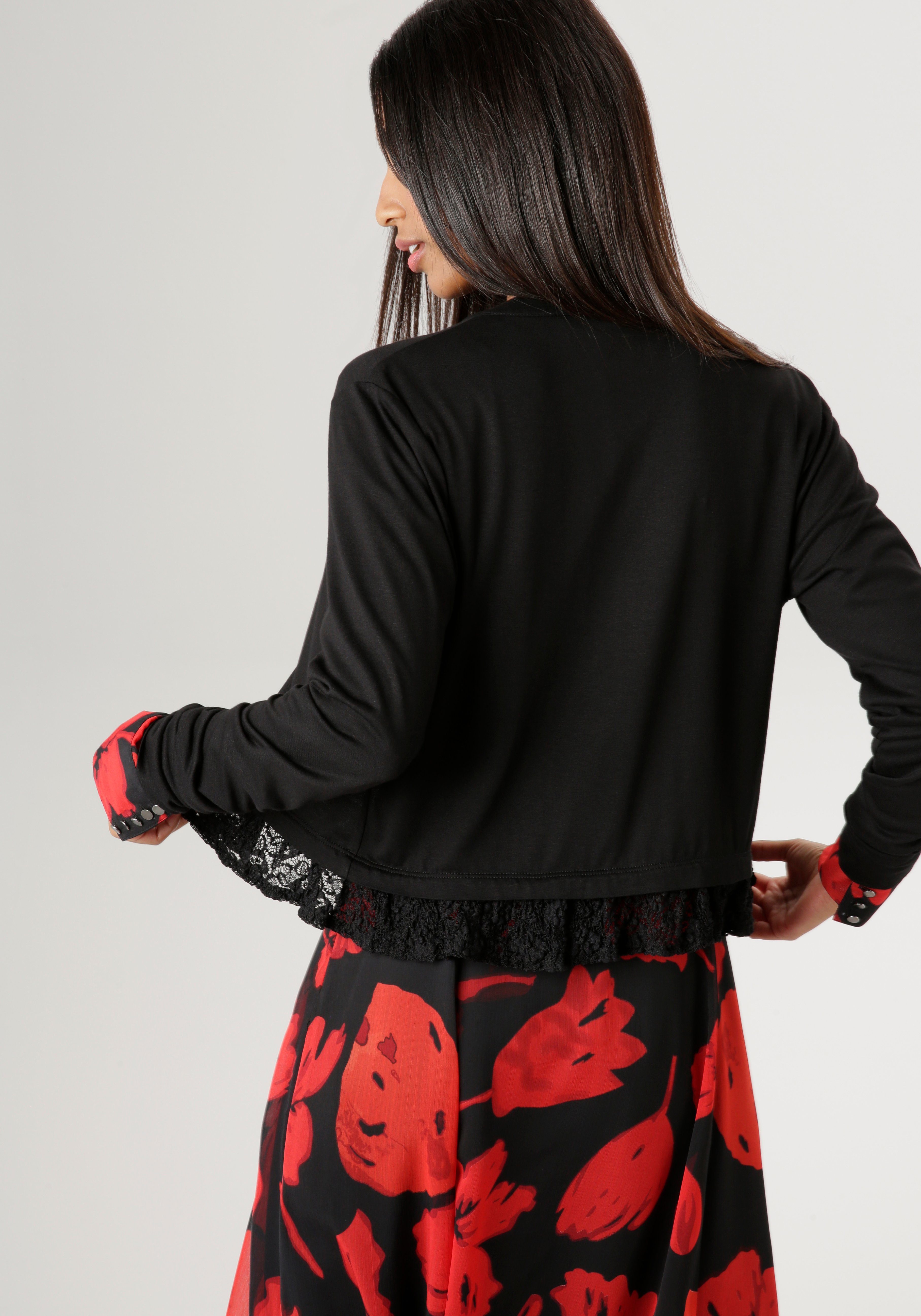 Aniston SELECTED Bolero mit elegantem Spitzenbesatz günstig online kaufen
