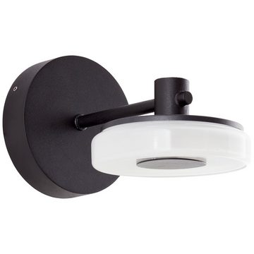 Brilliant LED Außen-Wandleuchte Seaham, Seaham LED Außenwandleuchte sand schwarz, Metall/Glas, 1x LED integrie