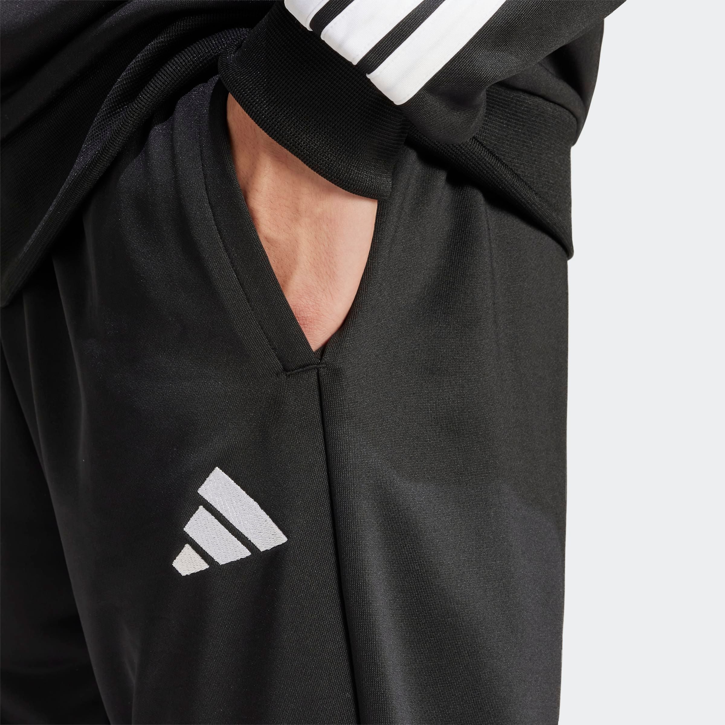 adidas Sportswear Trainingsanzug 3-STREIFEN FRENCH TERRY (2-tlg), zweiteiliges Set, aus French-Terry-Material, mit Rippdetails