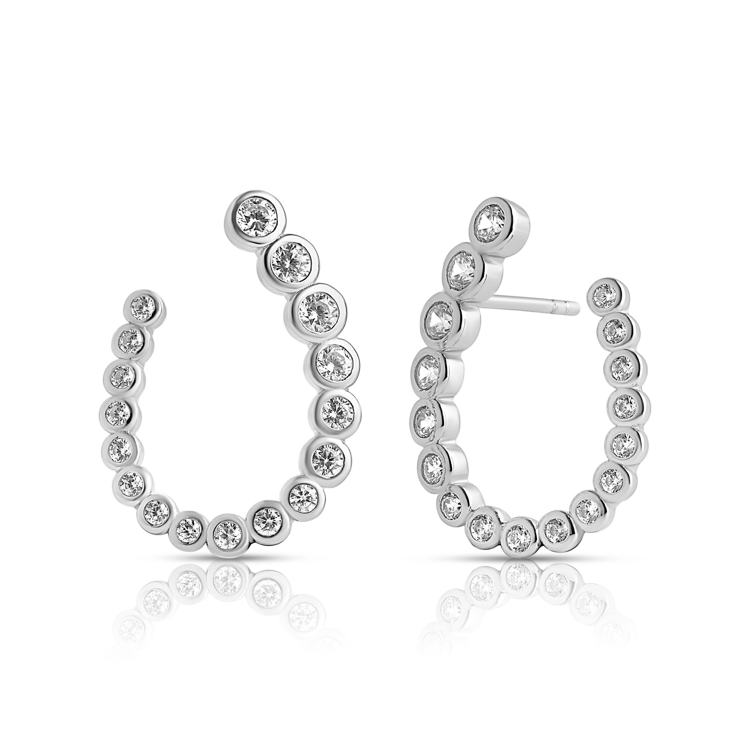 Ohrring-Set OSEANA-Ouvert Earrings - 925 Sterling Silber rhodiniert