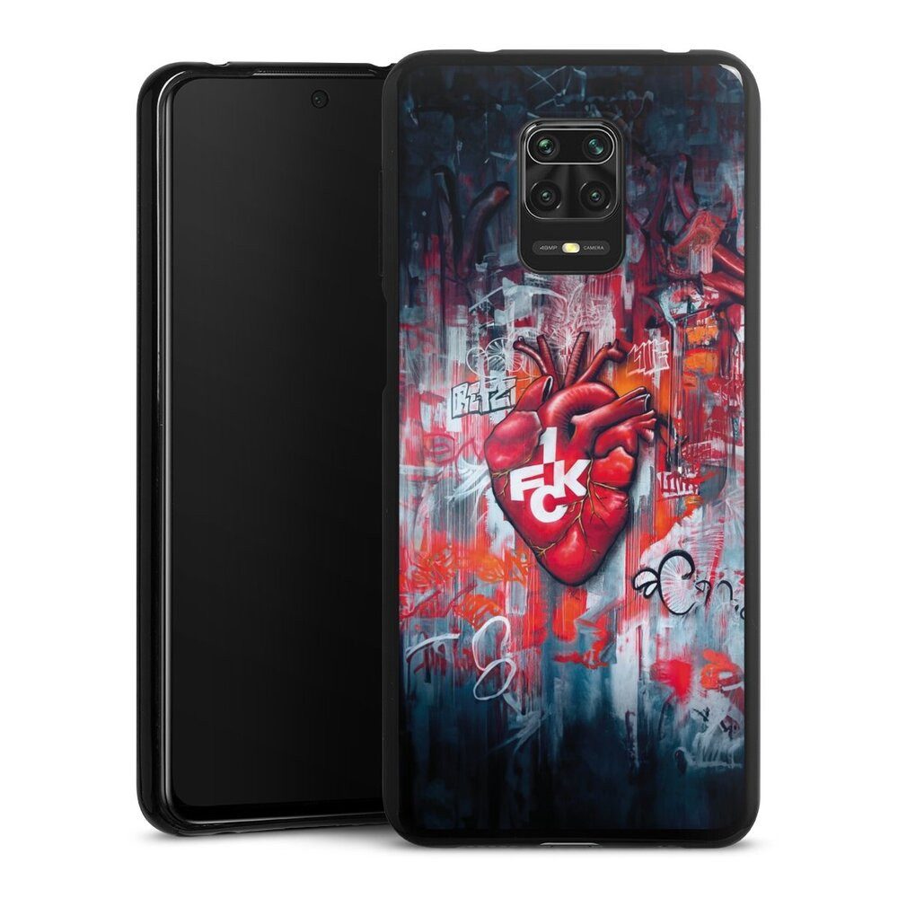 DeinDesign Handyhülle 1. FCK Herz 1. FC Kaiserslautern 1.FCK Herz, Xiaomi Redmi Note 9 Pro Silikon Hülle Bumper Case Handy Schutzhülle