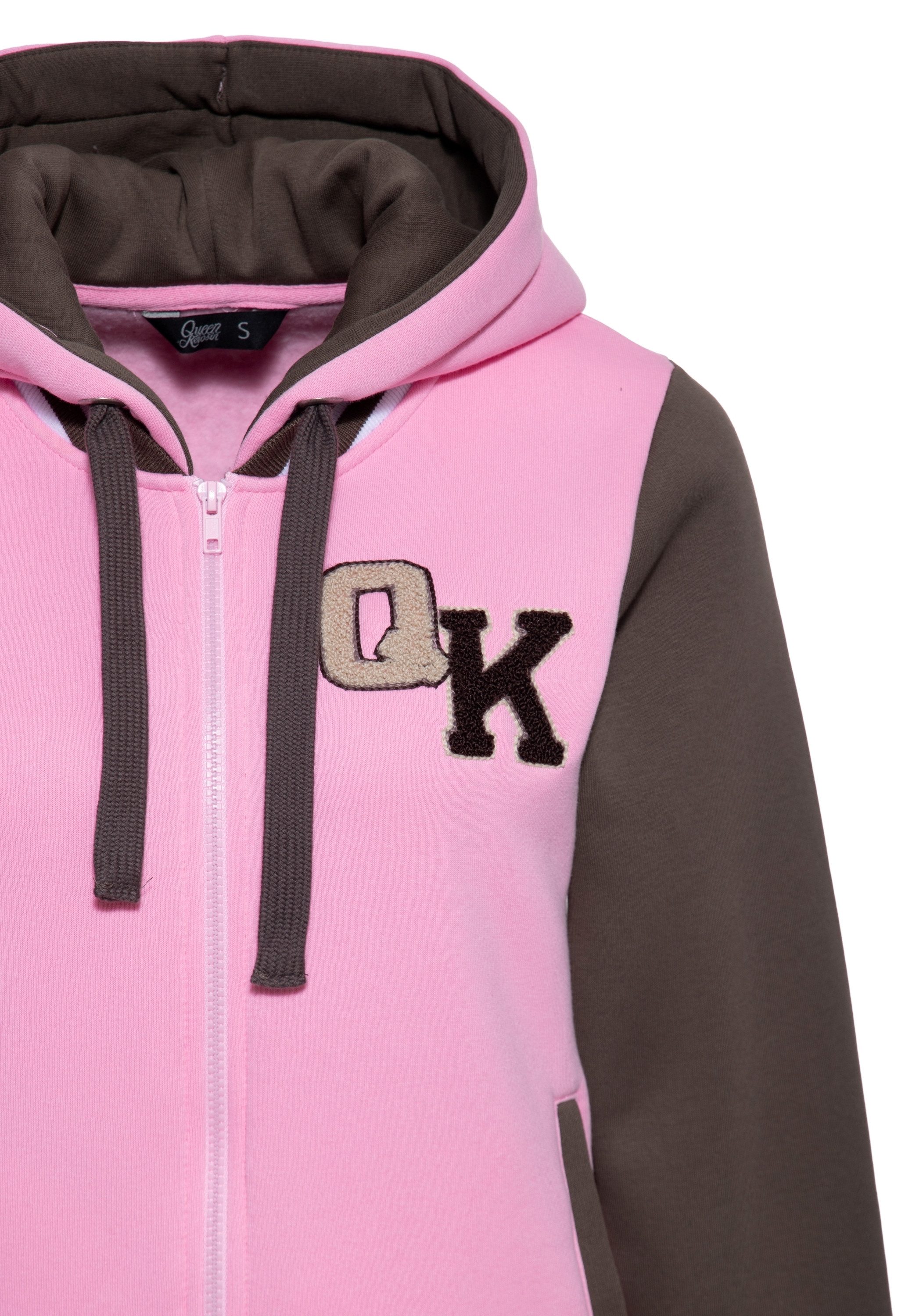 QueenKerosin Kapuzensweatjacke Chase Dreams Not Cowboys (1-tlg) mit Rückenprint