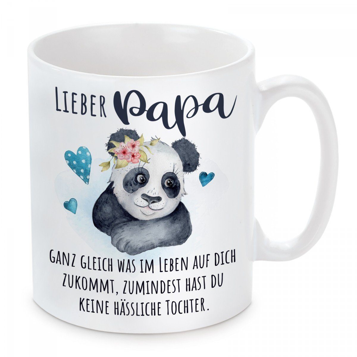 was Herzbotschaft Papa, Keramik, und Lieber Tasse Motiv ganz mit Kaffeebecher gleich mikrowellengeeignet Kaffeetasse Tochter, spülmaschinenfest