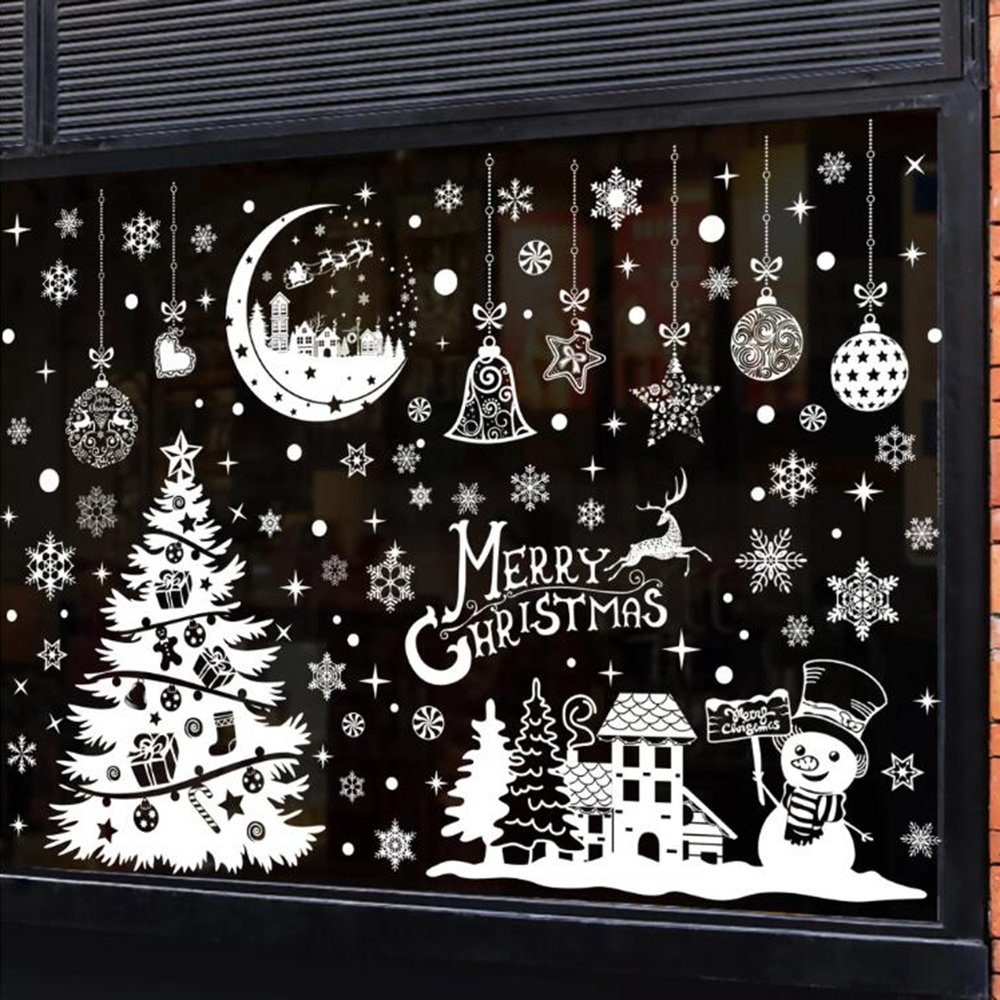 Coonoor Fenstersticker Fensteraufkleber Weihnachten Schneeflocken Weihnacht günstig online kaufen