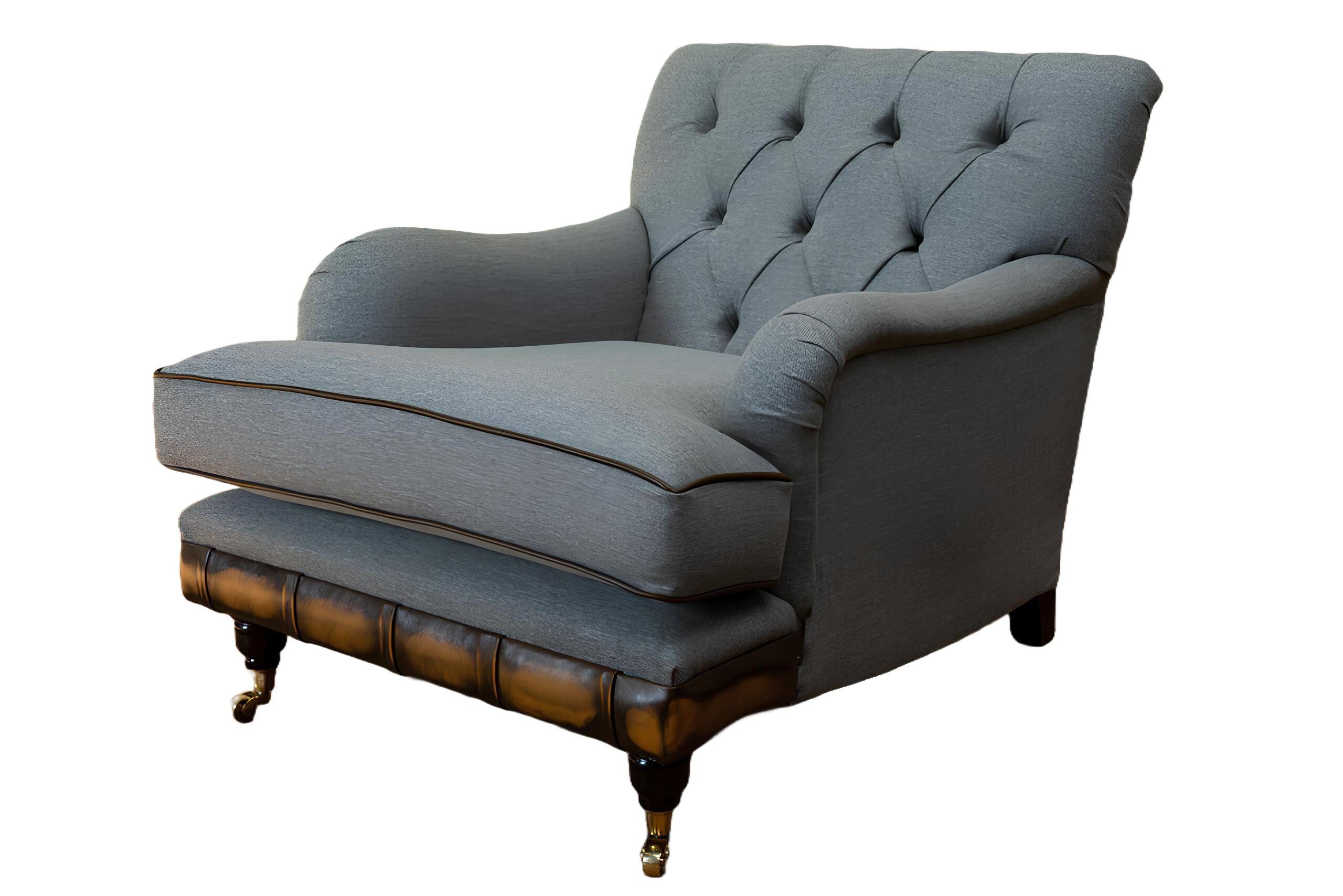 Xlmoebel Sessel Samt-Club-Sessel mit Ohren in elegantem Design für gemütliche Abende (Sessel), Hergestellt in Europa