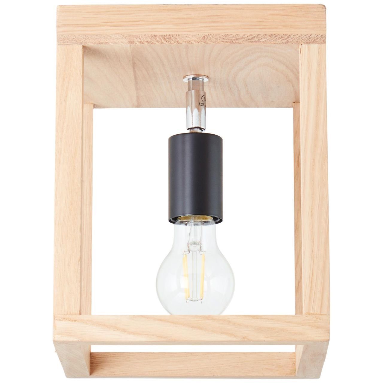 Nerea, eiche Holz/Metall, geölt, Deckenleuchte Brilliant 1x A60, Lampe, 1flg Nerea E27 Deckenleuchte