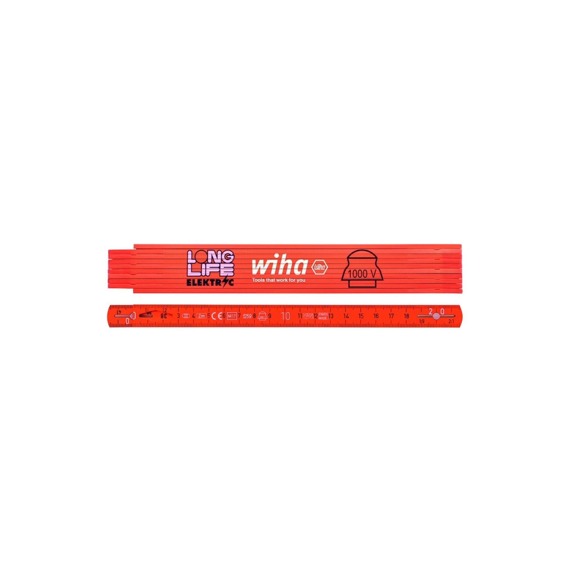 Wiha Zollstock Wiha Gliedermaßstab 2m,metrisch,10 Glie. 4102008
