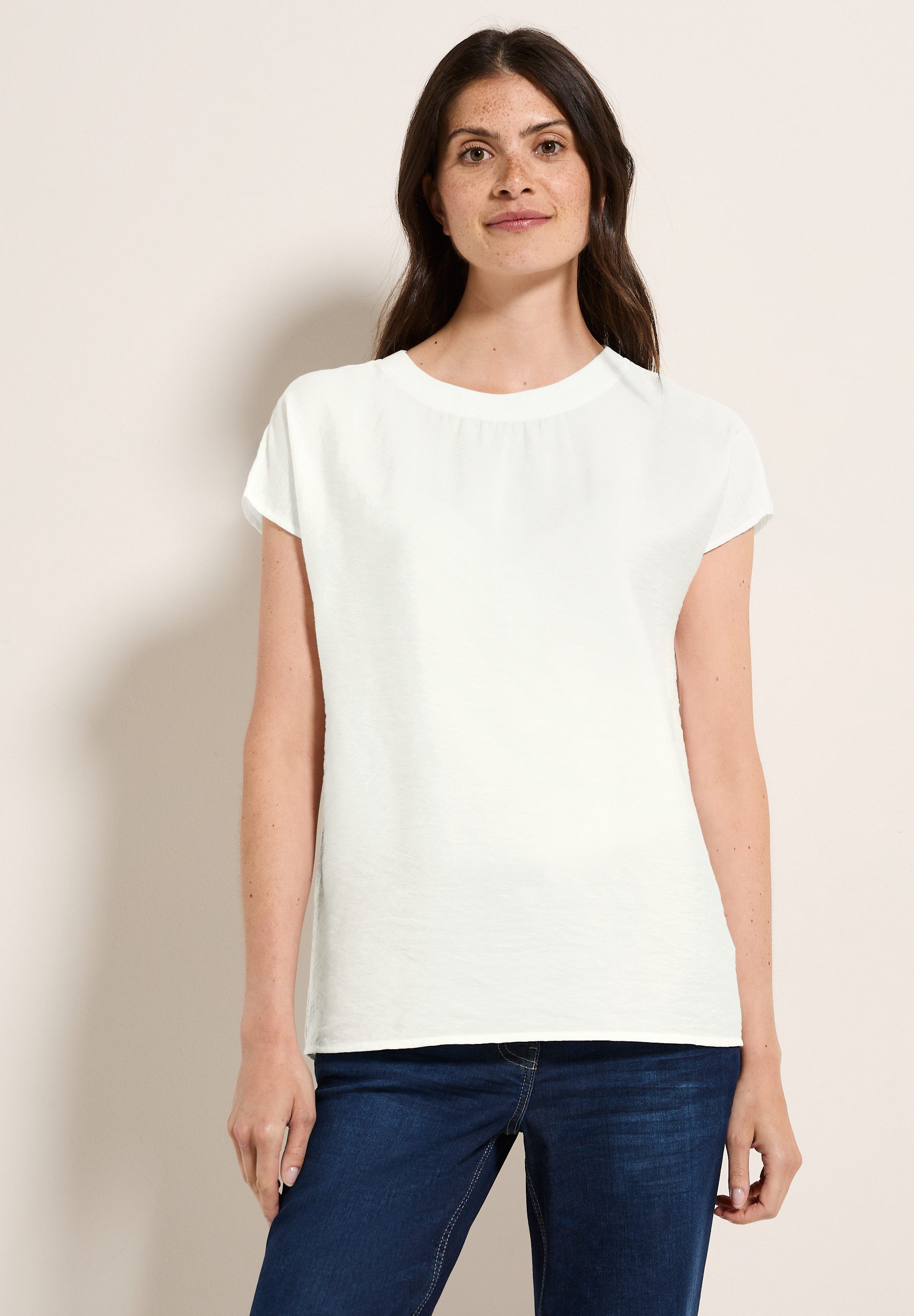 CECIL Kurzarmbluse mit Rundhalsausschnitt günstig online kaufen