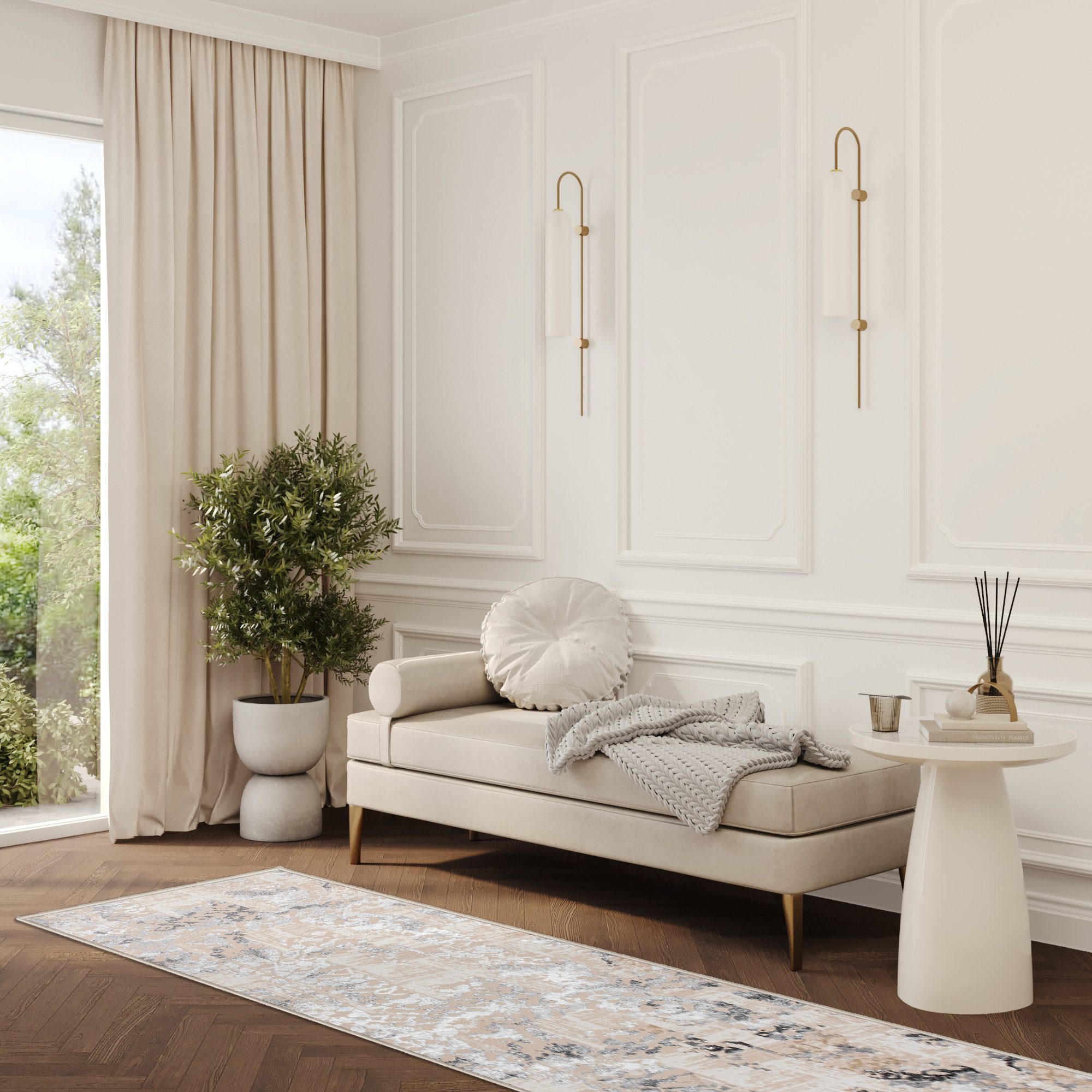 Tapiso Läufer CRYSTAL, rechteckig, Höhe: 8 mm, Wohnzimmer Schlafzimmer Flur Korridor Modern Design