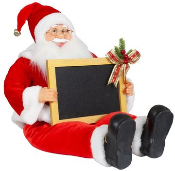 Christmas Paradise Weihnachtsmann mit flexiblen Beinen und beschreibbarer Tafel Rot 60cm Deko-Figur (1 St), Weihnachtsdeko