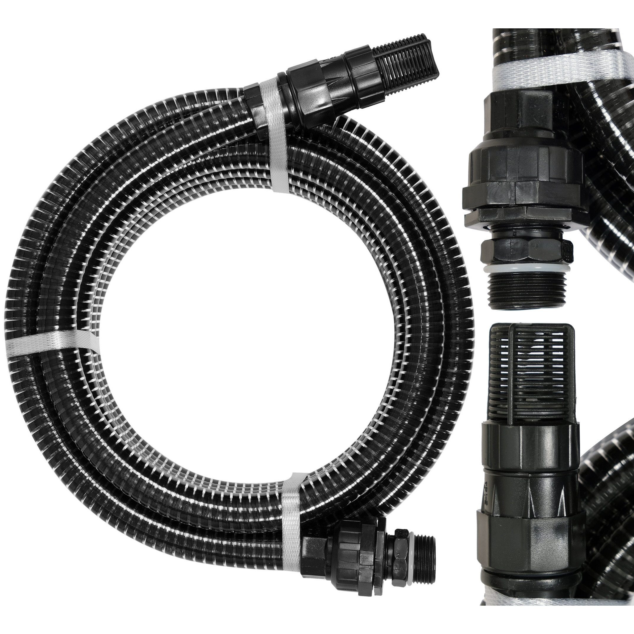Flo Ansaugschlauch Ansaugschlauch 1", Saugschlauch, Filterkorb, 7m, (komplett)