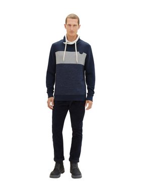 TOM TAILOR Sweatshirt mit Colorblocking und Stehkragen