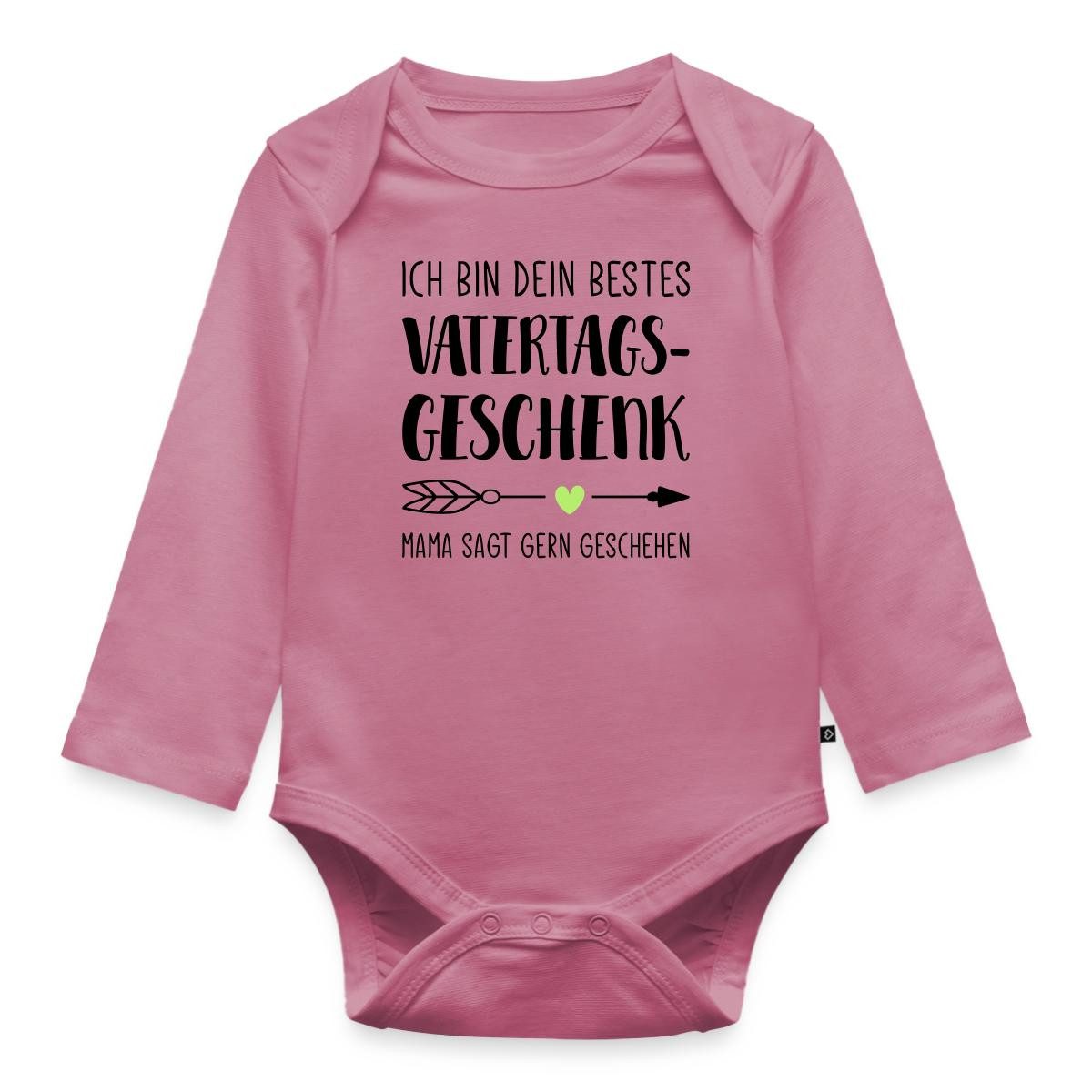 Spreadshirt Langarmbody Ich Bin Dein Bestes Vatertagsgeschenk, Mama Sagt Gern Geschehen Tages (1-tlg)