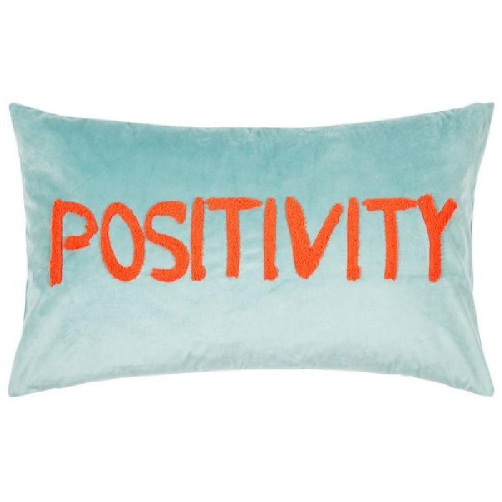 PAD Kissenhülle Kissenhülle Letters Positivity Orange Light Mint (35x60cm) günstig online kaufen