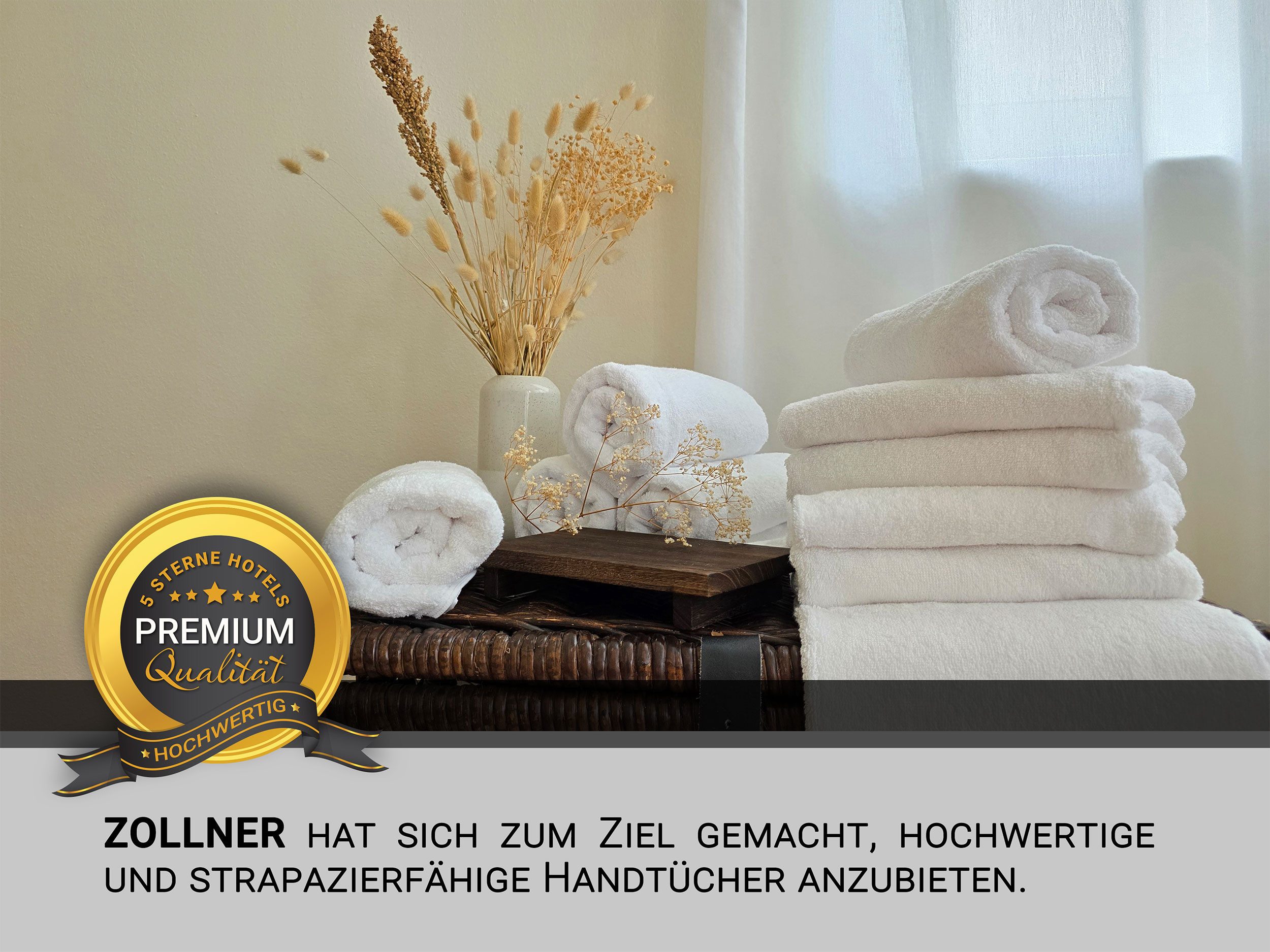 ZOLLNER Handtücher, Zwirnfrottier (10-St), 50 x 100 cm, 100% Baumwolle