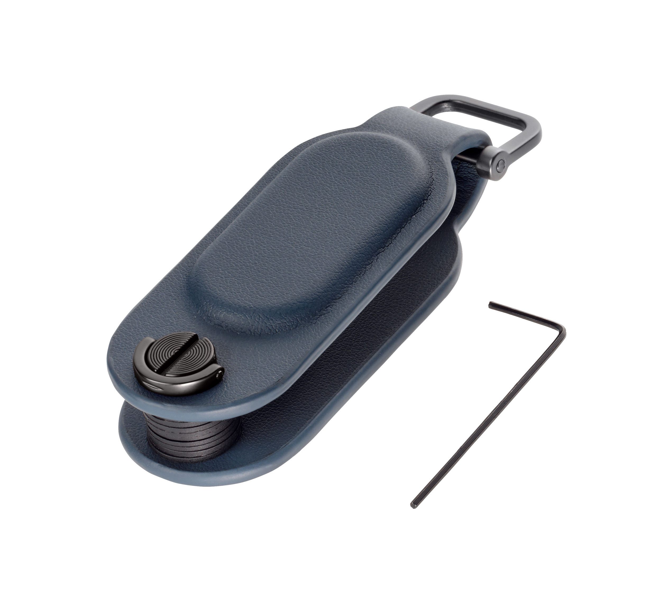 TROIKA Schlüsselanhänger TRACK & FIND, mit GPS Tracker Apple® Find My, Schlüssel Organizer, Key Organizer für 4 Schlüssel, Ortung per App, Metallöse & Kunstleder