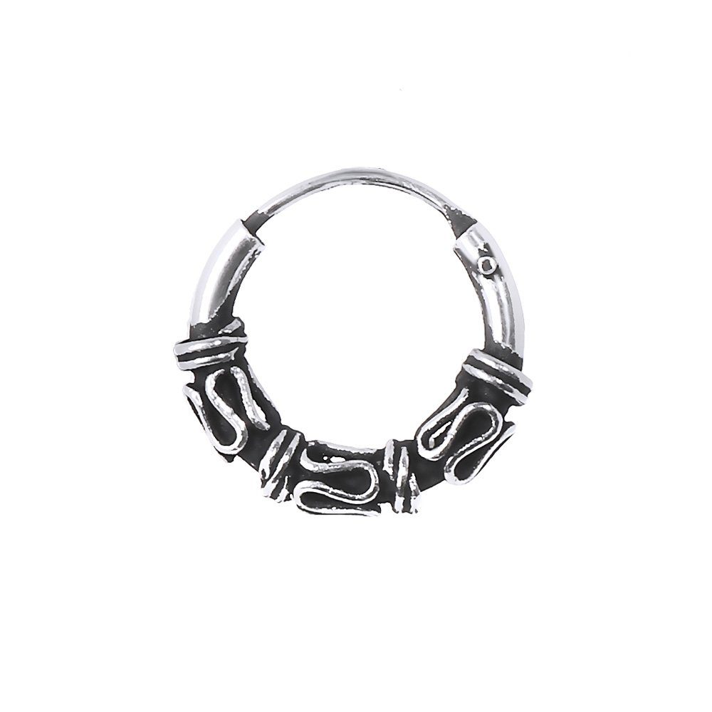 Single-Creole 925 Silber Single Ohrring Keltische Creole Gothic