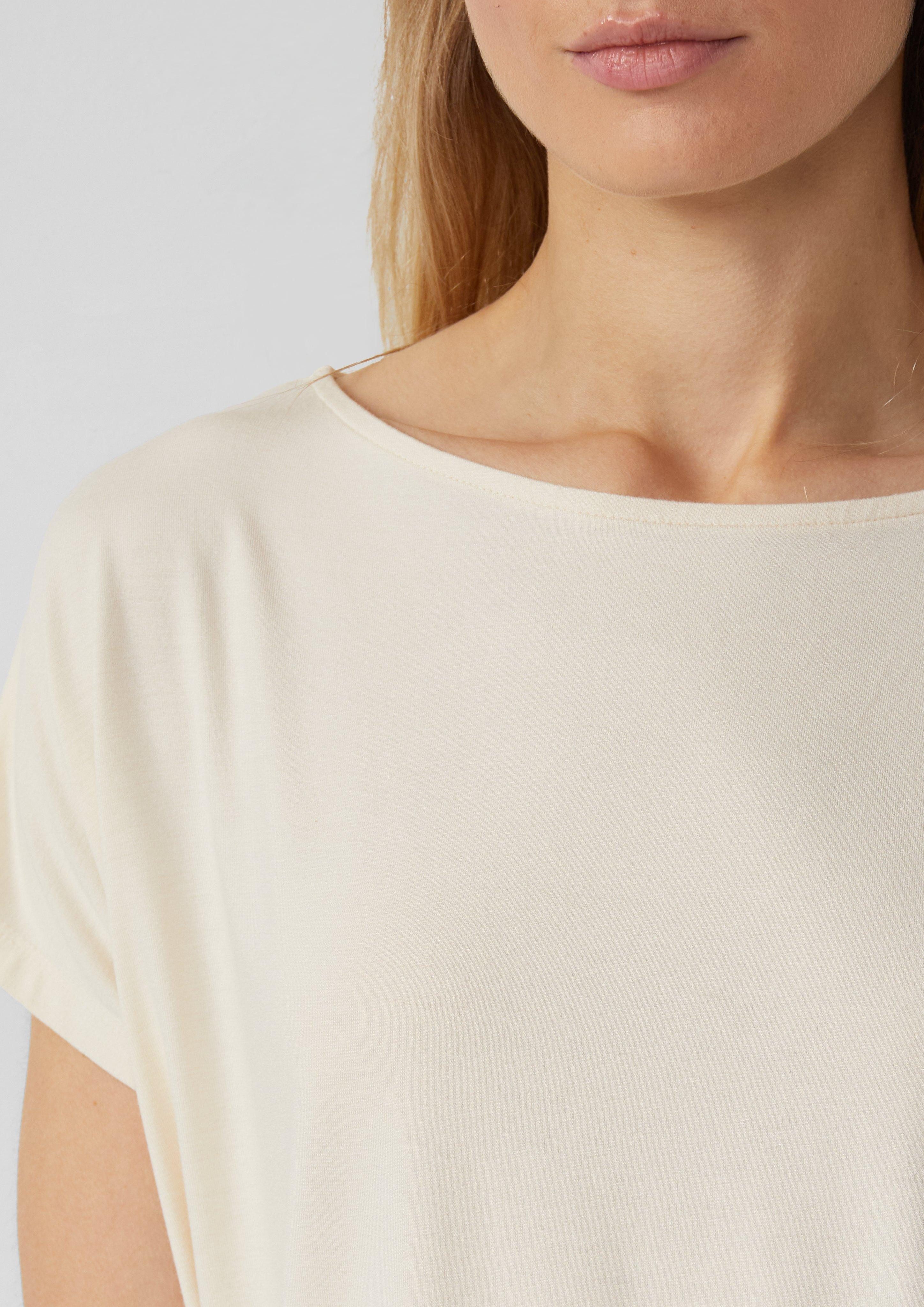 s.Oliver Shirttop Fließendes Jersey-Shirt mit überschnittenen günstig online kaufen