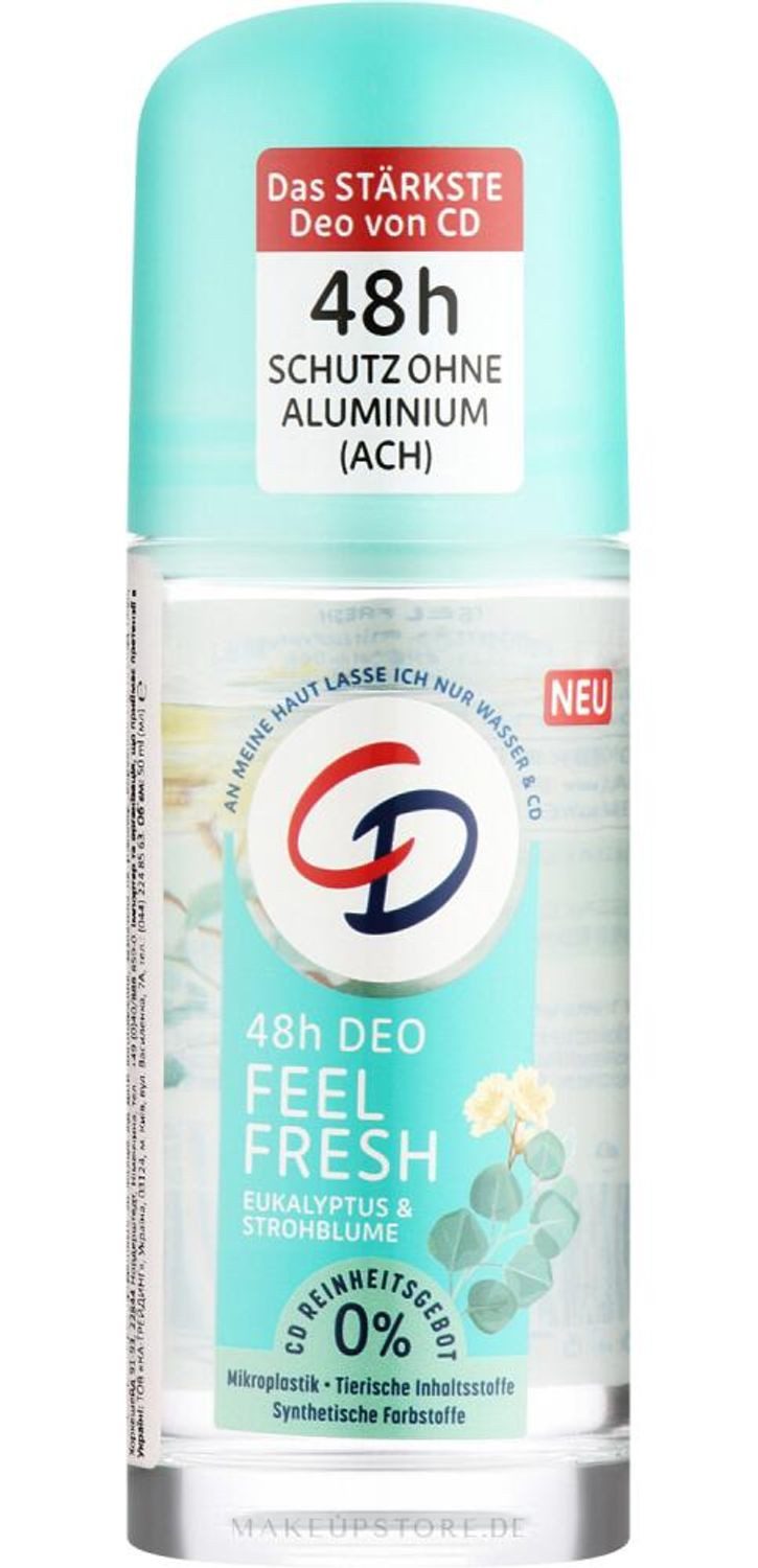 BURI Deo-Spray 12x CD Deodorant Roll On Feel Fresh Duft 48h Schutz Damen Roller Haut, 12-tlg.
