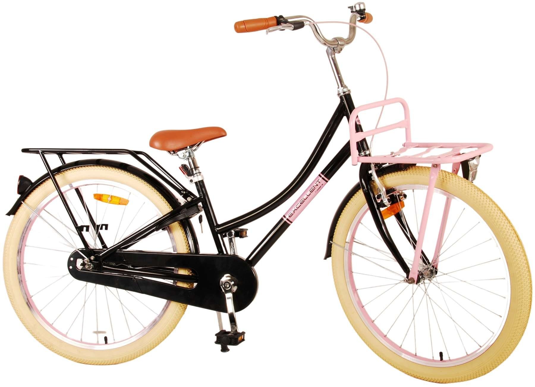 TPFSports Kinderfahrrad Volare Excellent 24 Zoll mit Rücktritt + Handbremse, 1 Gang, (Mädchen Fahrrad - Rutschfeste Sicherheitsgriffe), Kinder Fahrrad 24 Zoll mit Ständer Laufrad Mädchen Kinderrad