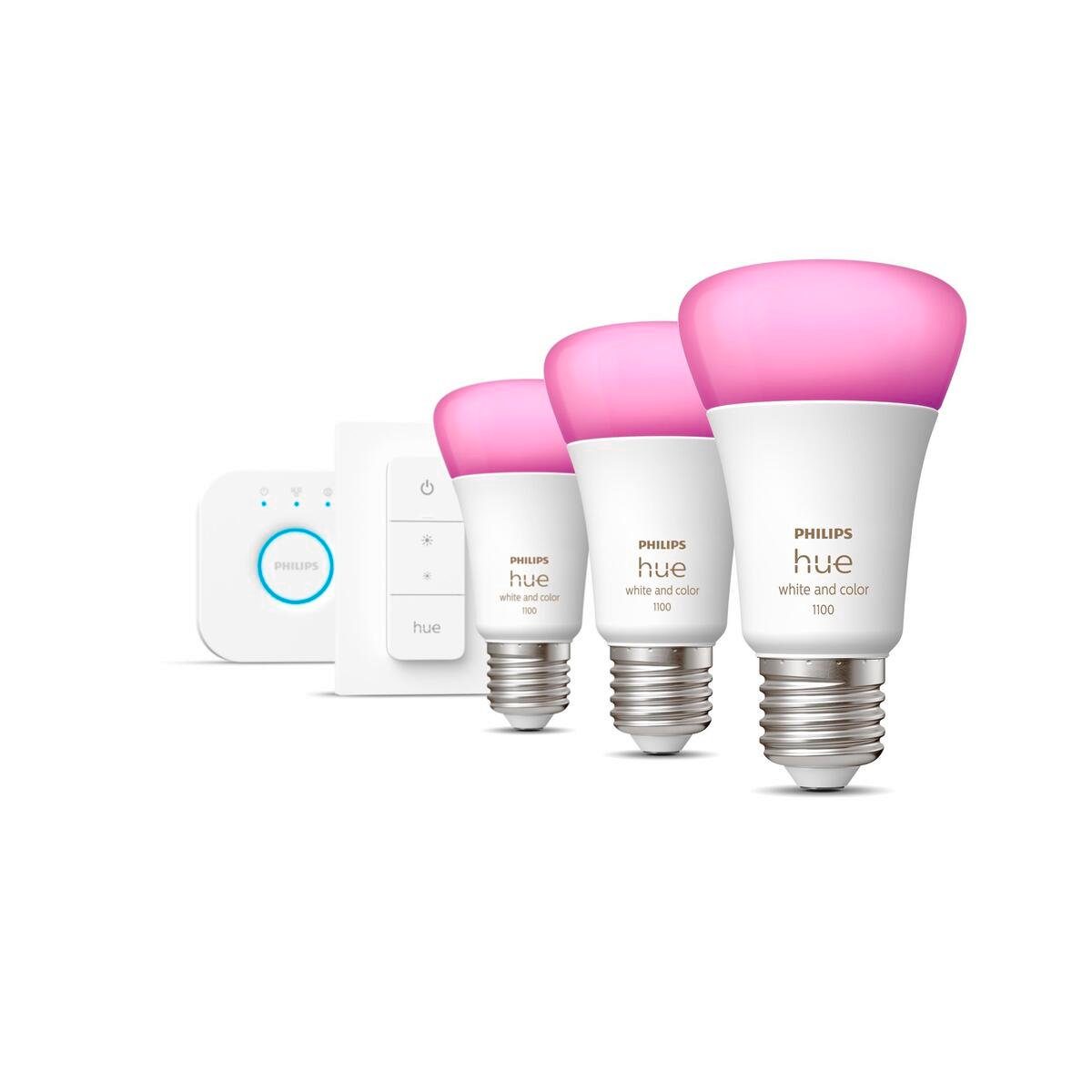 Hue Weiß Neutralweiß Philips Leuchtmittel, LED Farbige LED-Leuchtmittel & E27, Tageslichtweiß, Ambiente Warmweiß, E27 Farbwechsler,